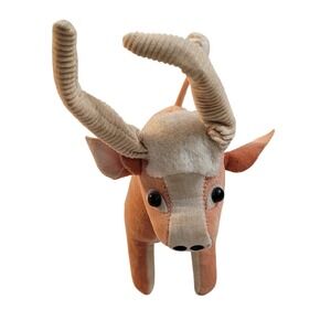 Dakin Dream Pets Gazelle Antelope Plush Vintage 6" Orange Japan Corduroy Horns